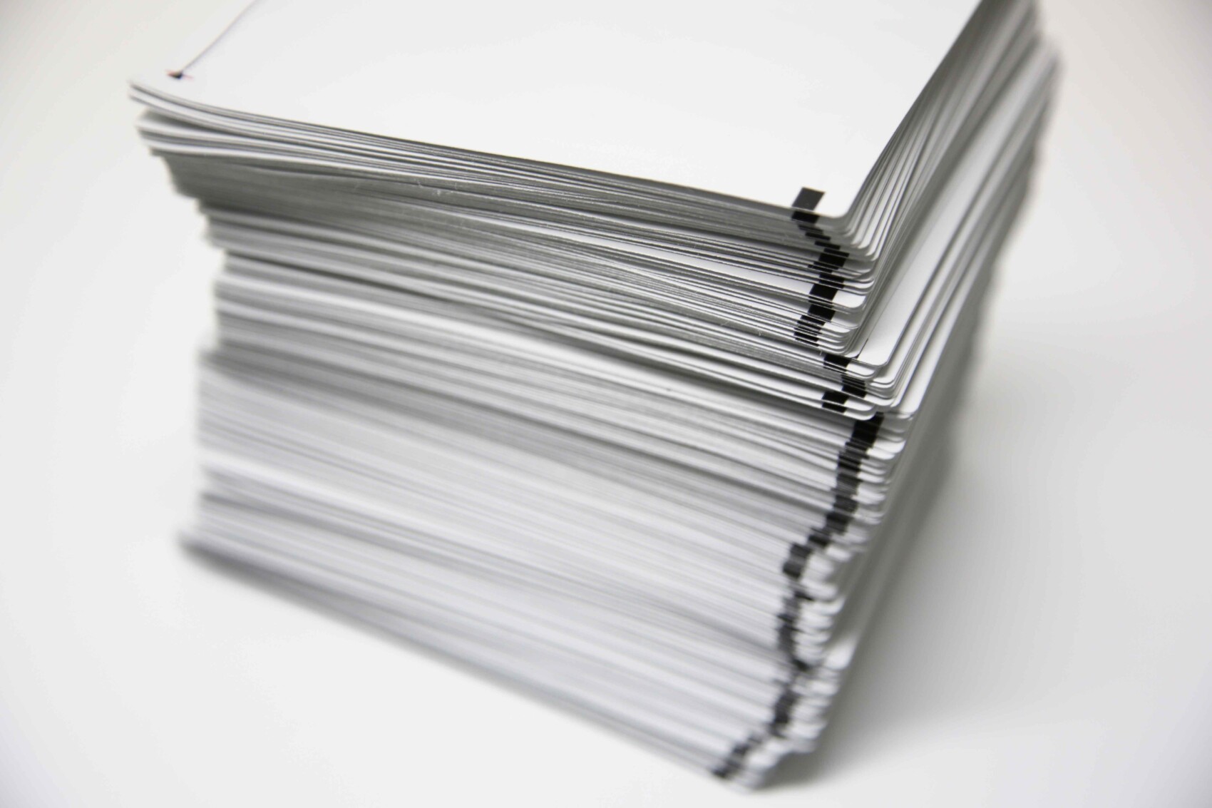 Stack of multiple pouches prepared for further handling