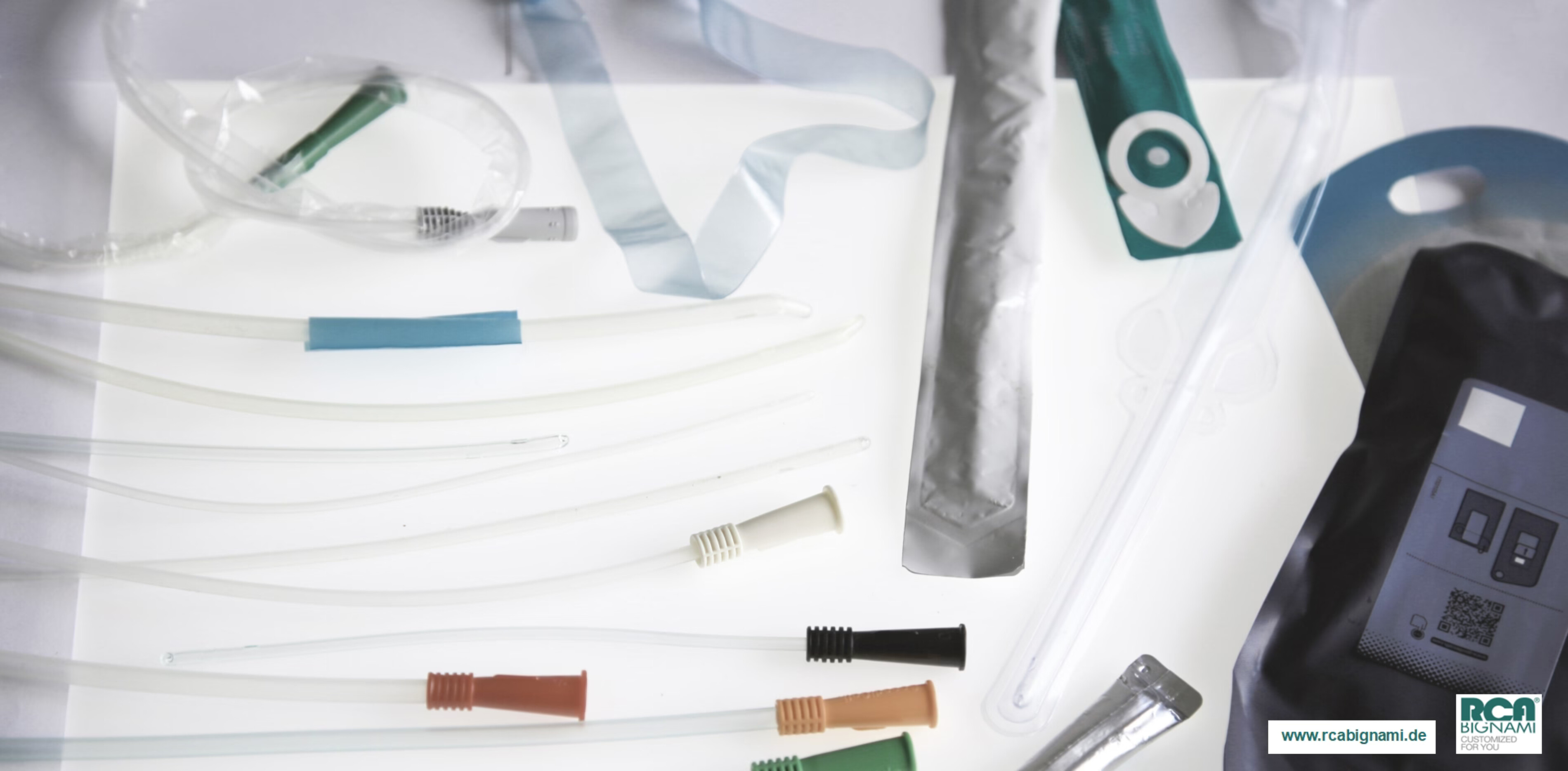 Variety of intermittent catheters in different executions and primary packaging