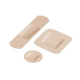 Different plaster in various shapes and sizes